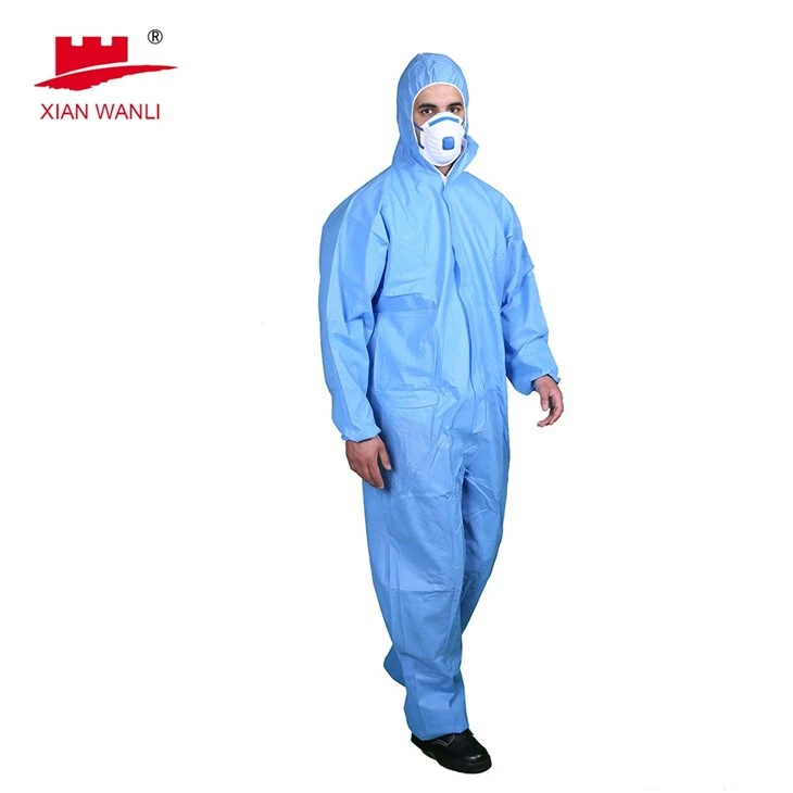 Blue Disposable Coverall
